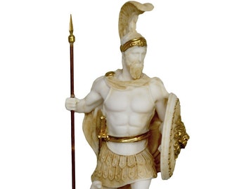 Ares Mars - Olympian God of War, Battlelust, Courage and Civil Order - Aged Alabaster