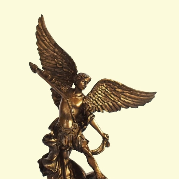 Aartsengel Michael - Chief Prince of the Heavenlies - Hij zal een belangrijke rol spelen in eindtijdgebeurtenissen - Cold Cast Bronze Resin
