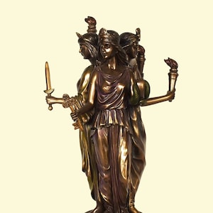 Hekate Hekate - Göttin der Magie, Hexerei, nacht, Mond, Geister und Nekromantie - Replik - Kaltguss Bronze Resin