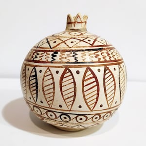 Pomegranate - Ancient Greek Symbol of Abundance, Fertility, Eternity, and Good Fortune - Replica - Ceramic Artifact