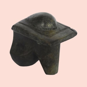 Cycladic Figurine -  Highly stylized with only the most general and prominent body features represented - Reproduction - Bronze