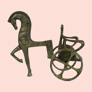 Ancient Greek Chariot - Type kar bestuurd door een wagenmenner - Battle, Travel, Processions, Hunting and in Games - Brons