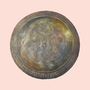 Antikes griechisches Schild - Aspis - Lebensgroß - Oktopus Design - Museum Replik - Bronze
