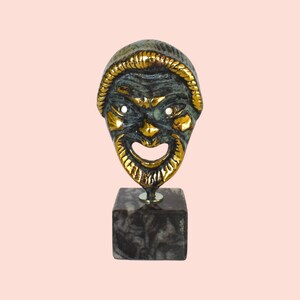 Comedy Theatrical Mask - One of the most enduring artistic legacies of the ancient Greeks - Bronze