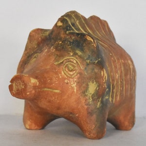 Idol of a Wild Pig Mycenaean, 1100 BC Emblem of Courage and Ferocity Miniature Replica Ceramic Artifact zdjęcie 5