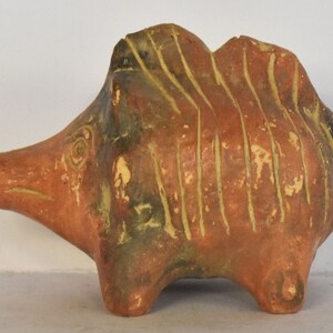 Idol of a Wild Pig Mycenaean, 1100 BC Emblem of Courage and Ferocity Miniature Replica Ceramic Artifact zdjęcie 3