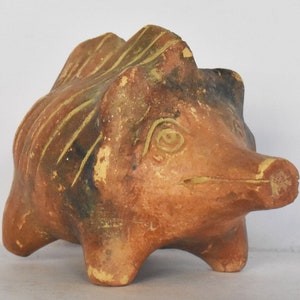 Idol of a Wild Pig Mycenaean, 1100 BC Emblem of Courage and Ferocity Miniature Replica Ceramic Artifact zdjęcie 1