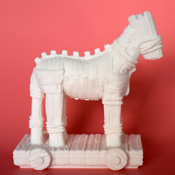 Trojan Horse - Hollow Horse constructed by the Greeks to gain entrance into Troy during the Trojan War - Alabaster