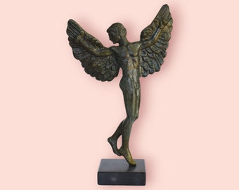 Icarus - Son of Daedalus - Flight from Crete with Wings from Wax and Drowned - Greek Mythology - Bronze