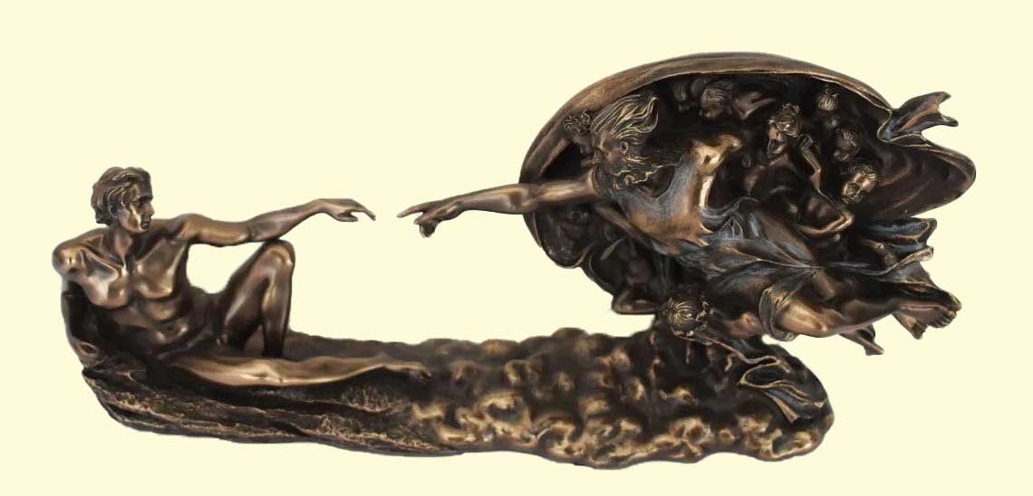 Creation of Adam the First Man Represent the Divine Breath of Life With the Fingers of God and