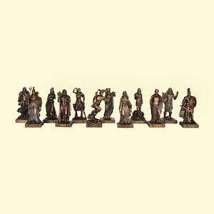 Twelve Olympians - Miniature Set - The main Deities that made up the Greek Pantheon - Cold Cast Bronze Resin