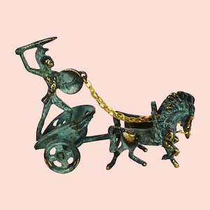 Achilles on chariot - Hero of the Trojan War - The greatest of all the Greek Warriors - The central character of Homer&#39;s Iliad - Bronze