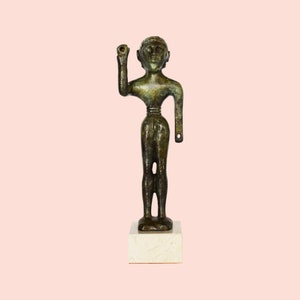 Ancient Greek Warrior - Spear Bearer - Geometric Period - 750-725 BC -  Olympia Museum - Replica - Bronze