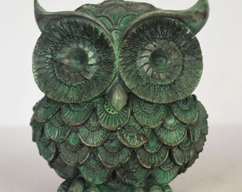 Owl of Athena Minerva - Symbol of Wisdom, Knowledge, Prudence, Change, Transformation and Intuitive Development - Casting Stone