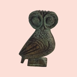 Chouette d&#39;Athéna Minerve - Symbole de sagesse, de connaissance, de prudence, de changement, de transformation et de développement intuitif - Bronze