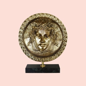 Medusa Shield - The most famous of the monster figures known as Gorgons - Snake-Haired - Killed by Perseus - Bronze
