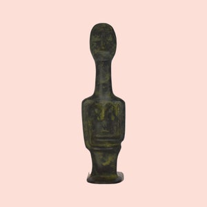 Cycladic Figurine - Female Bust - Highly stylized with only the most general and prominent body features represented - Bronze