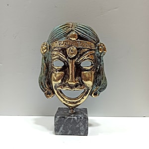 Comedy Theatrical Mask - One of the most enduring artistic legacies of the ancient Greeks - Bronze