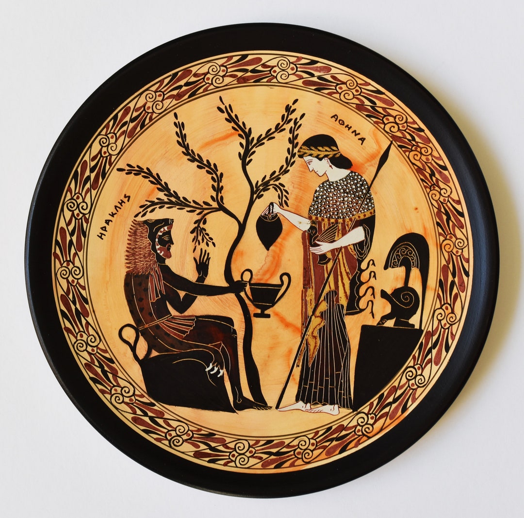 Hercules Takes a Break - the Goddess Athena Pours Him a Cup of Win