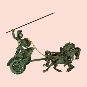 Achilles on chariot - Hero of the Trojan War - The greatest of all the Greek Warriors - The central character of Homer&#39;s Iliad - Bronze