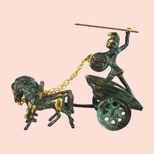 Achilles on chariot - Hero of the Trojan War - The greatest of all the Greek Warriors - The central character of Homer&#39;s Iliad - Bronze