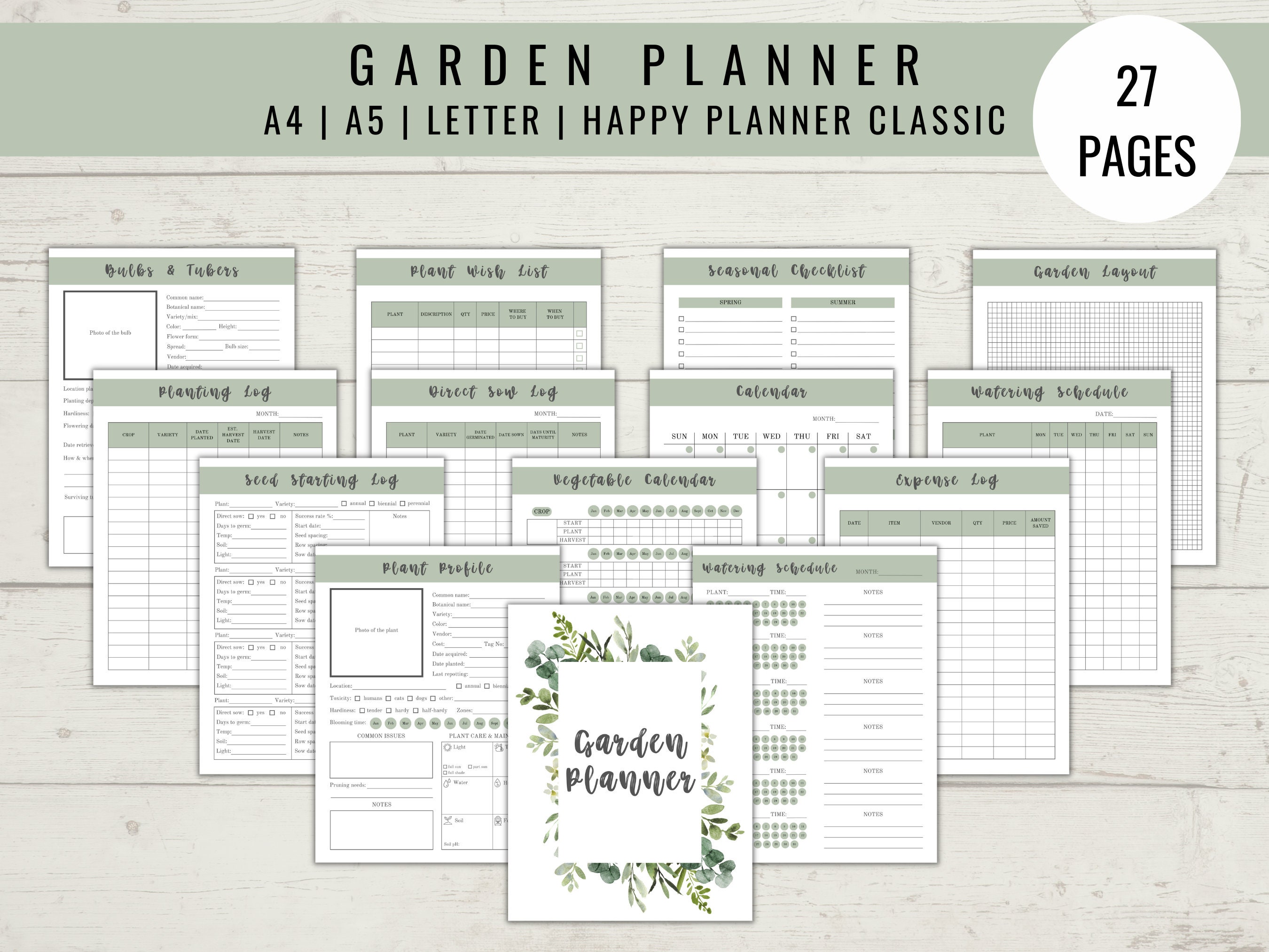 Garden Planner Printable | Garden Journal - Etsy