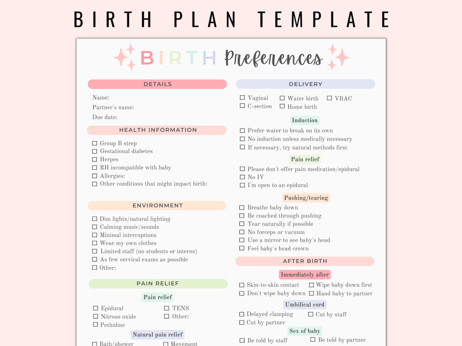 Birth Plan Template Printable Editable Pastel Rainbow Colors Etsy birth-plan-template-printable-editable-pastel-rainbow-colors-etsy
