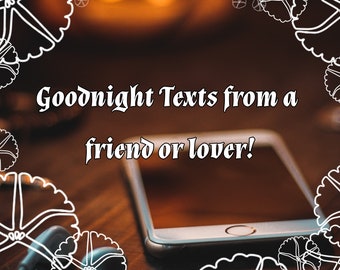 Bedtime texts with your OC, or character!