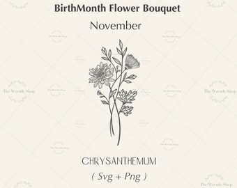 Birthmonth Flower SVG flower Svg birth Flowers Svg floral - Etsy