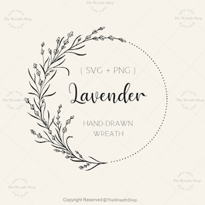 Blumenkranz Svg | Lavendelkranz SVG | Kranz Svg | Blumen Svg | Blumenkranz Svg | Liebeskranz Svg | Hochzeitskranz Svg | Cricut SVG