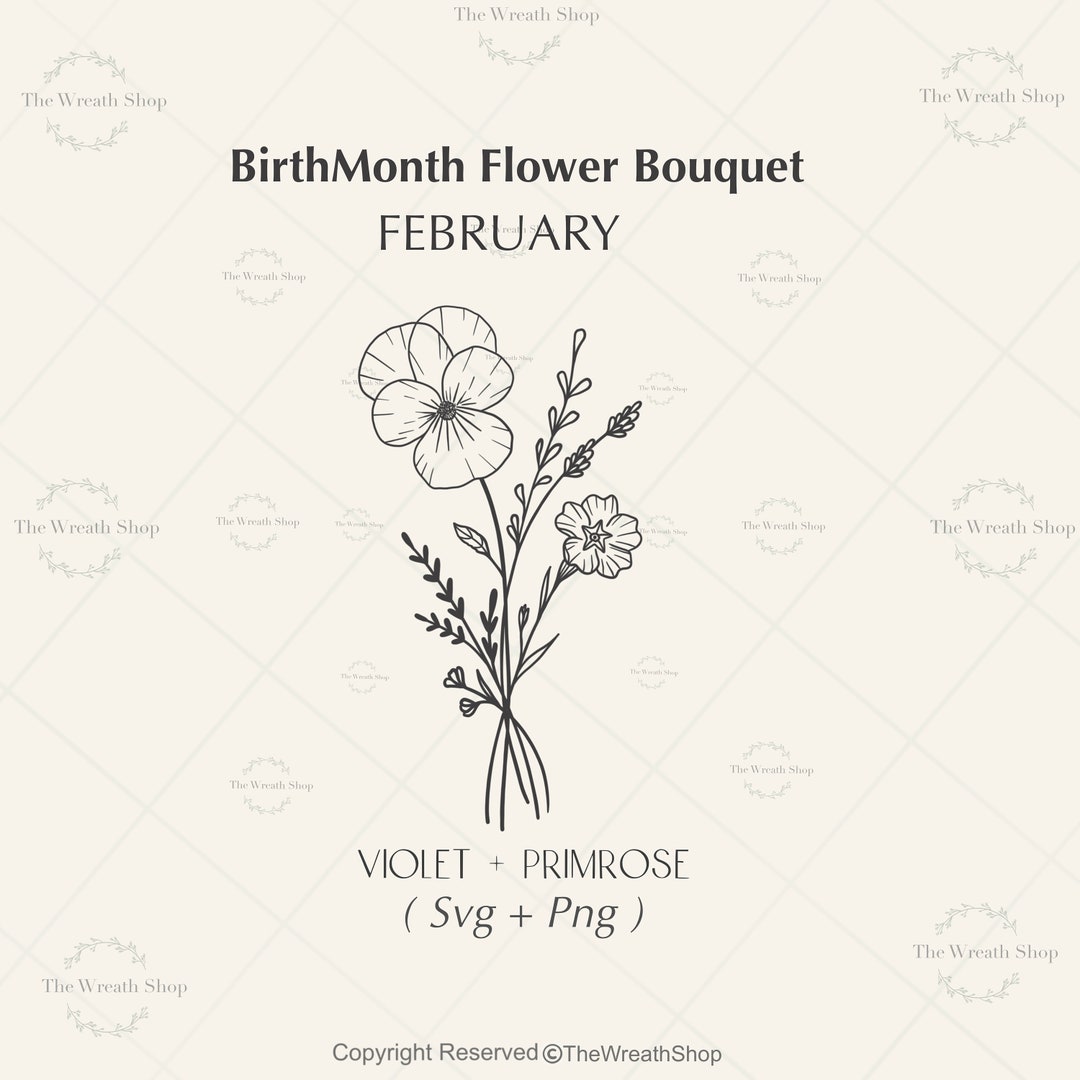 February & May Birth Flower Tattoo Ideas