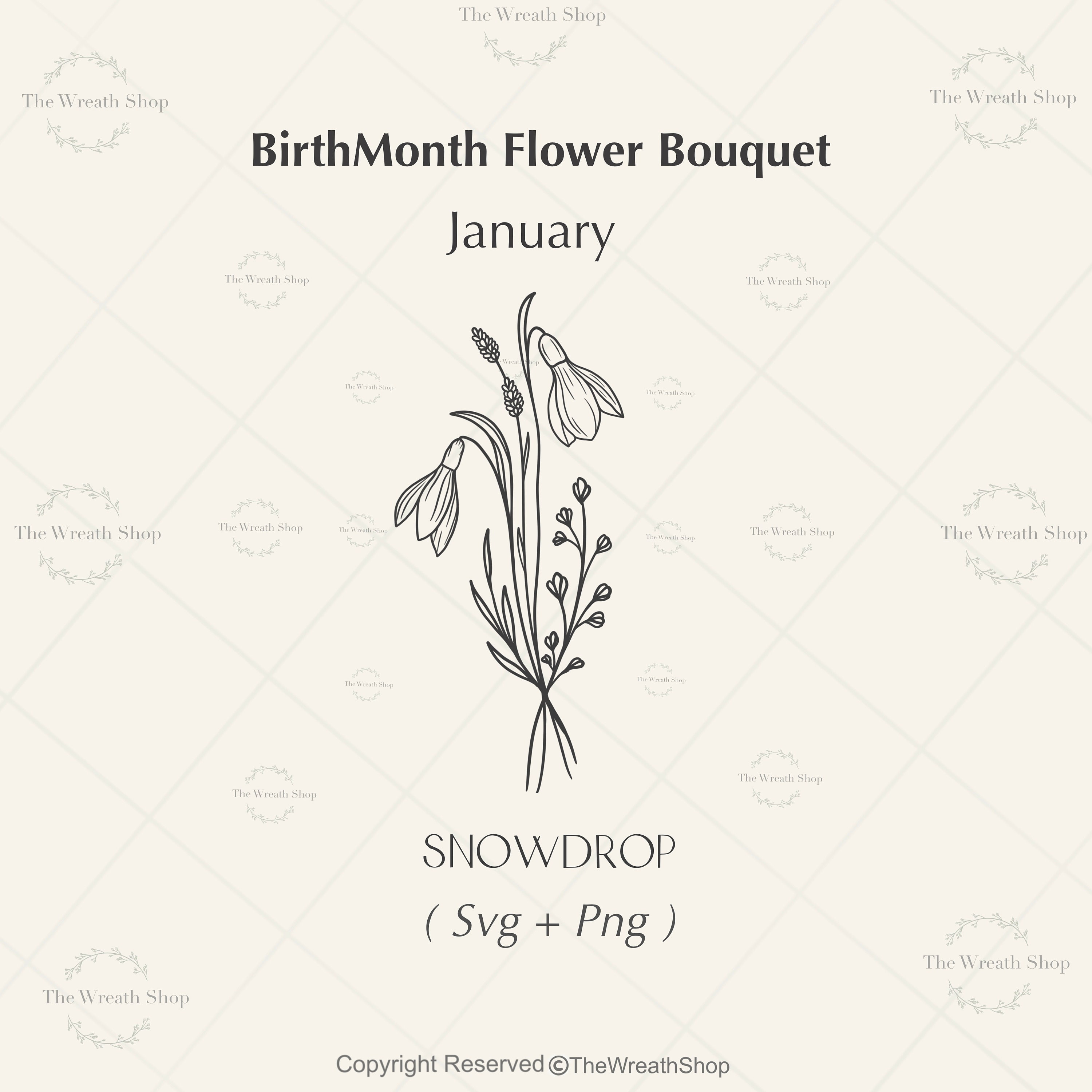 WAFFLE FLOWER: Snow Drop: January Birth Flower