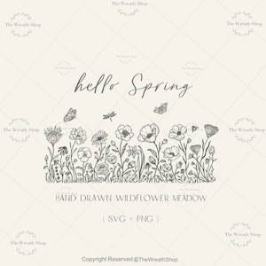 Flores silvestres svg | Primavera svg | Flor SVG | SVG floral | SVG botânico | Margarida SVG | Poppy Svg |arquivos svg de flores |Jardim svg |arquivo svg cricut