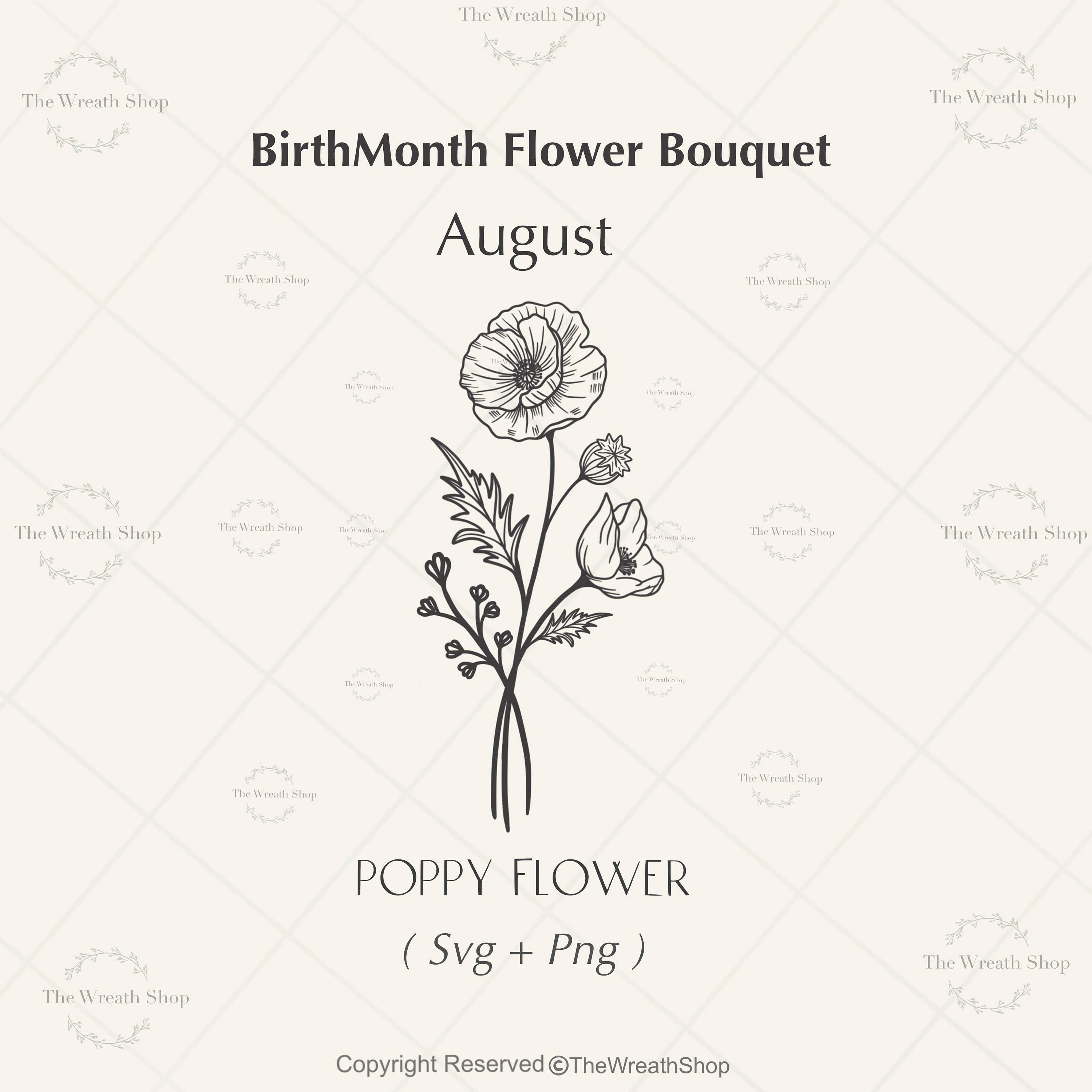 Poppy Flower Svg Gladiolus Flower Svg August Birth Month 49 Off