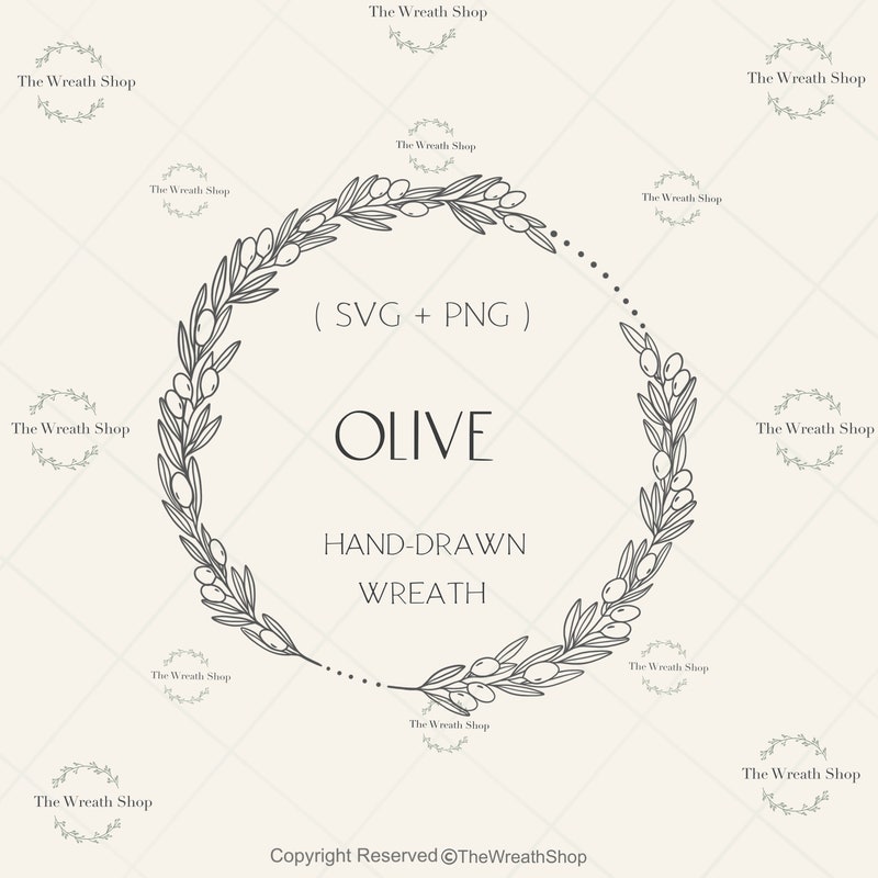 Olive Branch Wreath Svg - Etsy