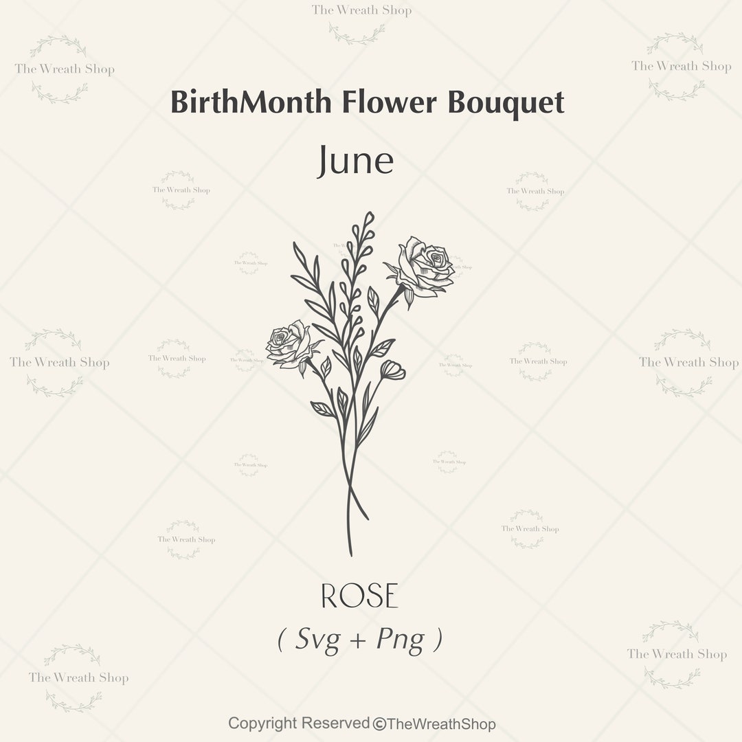 Birthmonth Flower SVG Flower Svg Birth Flowers Svg Floral Svg Bundle