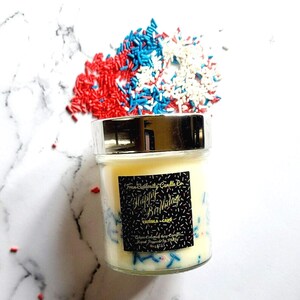 10oz Happy Birthday Candle with Sprinkles/ Buttercream Scented Candle/ Celebration GiftI/Fun Gift/ Birthday Gift for Mom/ Handmade Candle