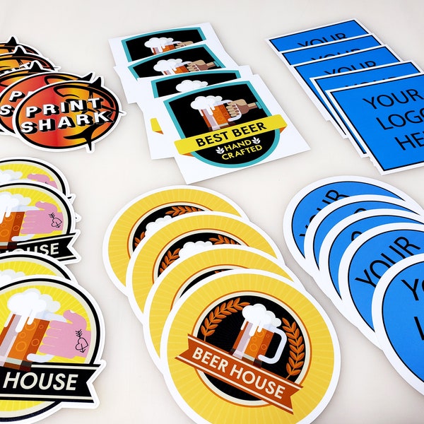 PREMIUM Custom Stickers - Pack of 10 Individual cut stickers - Print your logo! - UV Laminated - Decals