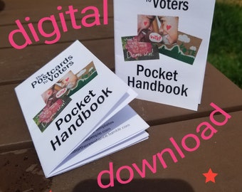 The Postcards to Voters Pocket Handbook | minizine [DIGITAL DOWNLOAD]