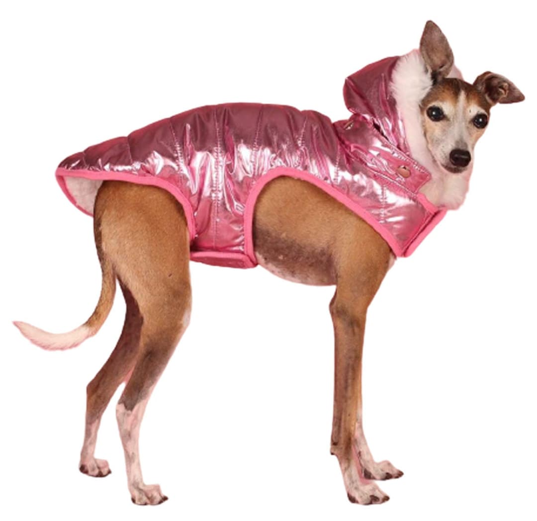 Dog Winter Coat Pink Dog Clothes Winter Jacket With Polar Fleece Lining
