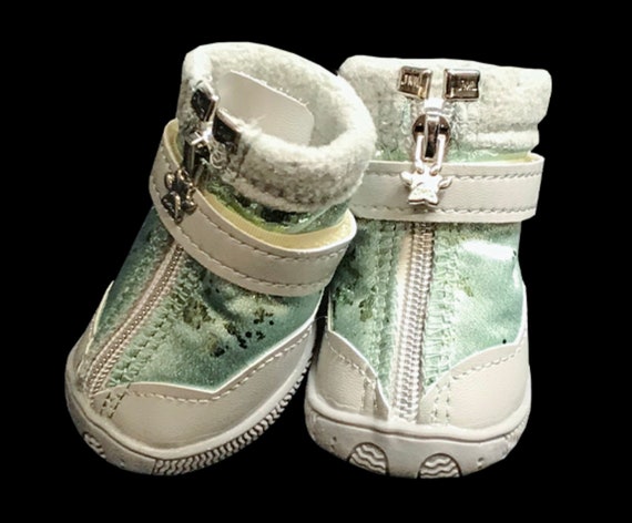 Waterproof Non-Slip Dog Boots - Teal, Set of 4 Booties, Sizes XXS-L, All-Weather Paw Protection