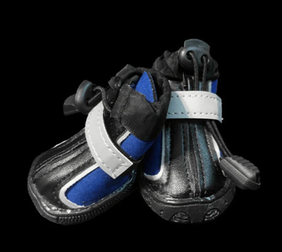Dog Boots That Stay ON Waterproof Dog Boots, Black Dog Shoes XXSM Blue