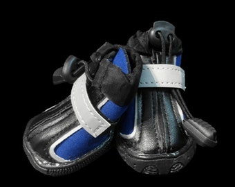 Dog Boots That Stay ON Waterproof  Dog Boots, Black Dog Shoes  XXS-M  Blue Perfect Pull Booties Large Dog Boots Big Dog Boots. Comes with 4!