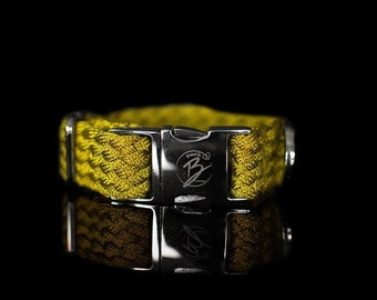 Gold Metallic Braided Dog Collar | Adjustable | Lightweight and Comfortable| Stylish Puppy Collar
