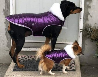 lilac dog coat