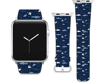 Shark Variety Design For Apple Watch Band iWatch Strap For Series SE 9 8 7 6 5 4 3 2 1 Ultra, 38mm 40mm 41mm 42mm 44mm 45mm 49mm