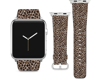 Schwarz Leopard Muster für Apple Uhrenarmband iWatch Strap für SE 9 8 7 6 5 4 3 2 1 Ultra, 38 mm 40 mm 41 mm 42 mm 44 mm 45 mm 49 mm