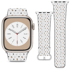 Design de buldogue francês para apple watch band iwatch, pulseira para série se 9 8 7 6 5 4 3 2 1 ultra, 38mm 40mm 41mm 42mm 44mm 45mm 49mm