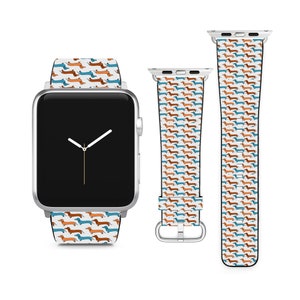Dachshund Dog Para Apple Watch Band iWatch Strap Para Série SE 9 8 7 6 5 4 3 2 1 Ultra, 38mm 40mm 41mm 42mm 44mm 45mm 49mm