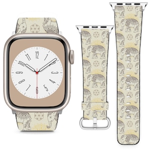 Baby Elephant Design For Apple Watch Band iWatch Strap For Series SE 9 8 7 6 5 4 3 2 1 Ultra, 38mm 40mm 41mm 42mm 44mm 45mm 49mm